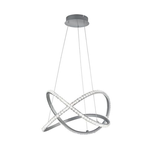 Reality Rubin Plafonnier Suspendu Led Rubin Modern Rgbw Aluminium Brossé 3000k Télécommande