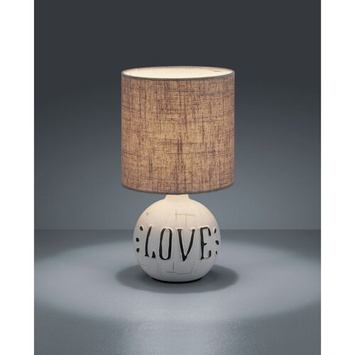 Reality Esna Lampe De Table Esna Modern Love Avec Abat-Jour Rond Gris