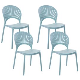 Lot De 4 Chaises Bleu Clair Ostia