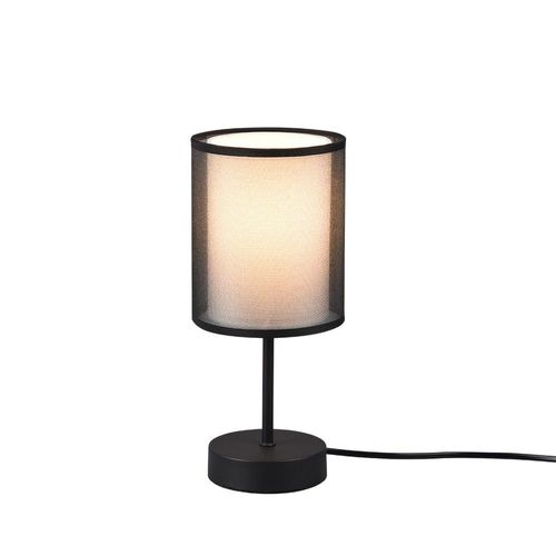 Trio Burton Lampe De Table Moderne Avec Abat-Jour Rond Noir Mat