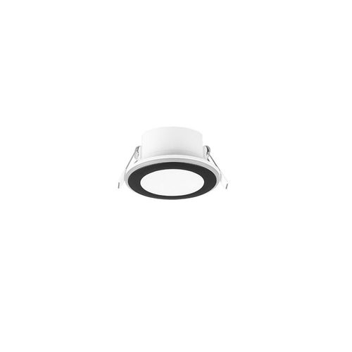 Trio Aura Downlight Encastrable Moderne 8cm Noir Mat 3000k