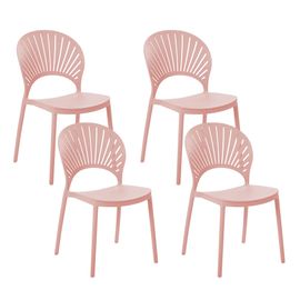 Lot De 4 Chaises Roses Ostia