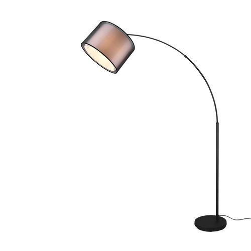 Trio Burton Lampadaire Arc Moderne Noir Mat Avec Pédale