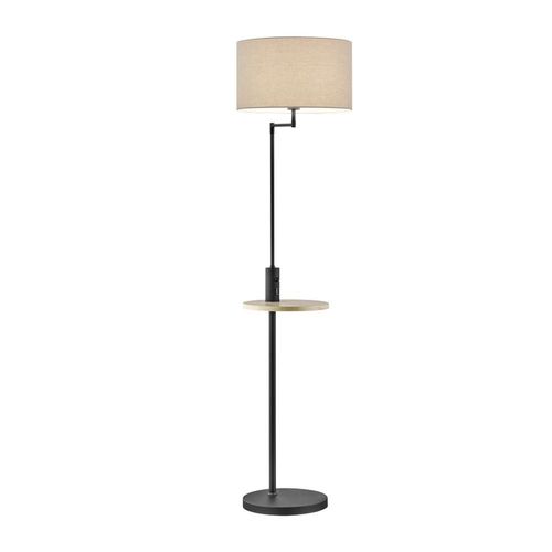 Trio Claas Lampadaire Moderne Avec Abat-Jour Noir Mat, Connexion Usb