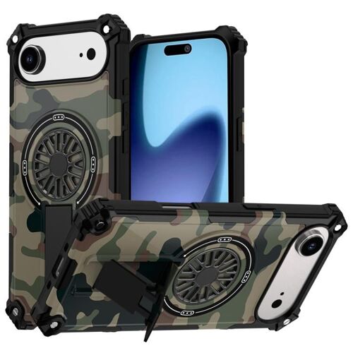Coque Pour Iphone Air, Camouflage Avec Support Rotatif Et Magsafe - Protection Complète - Camouflage Vert Armée
