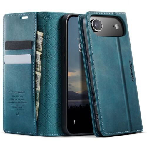 Coque pour iPhone Air CaseMe 033, Protection RFID Antichoc en Cuir de Veau et Microfibre - Vert