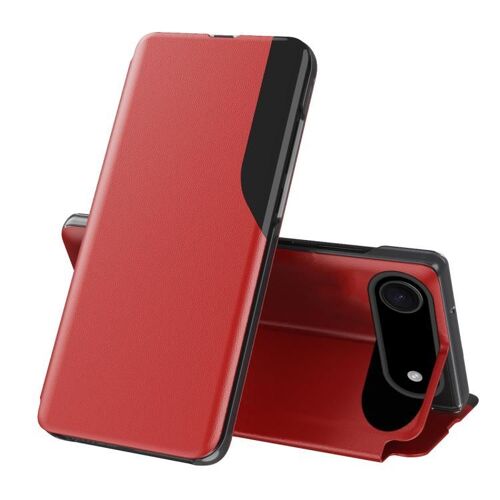 Coque pour iPhone Air, Étui en Cuir avec Affichage Latéral Pliable - Protection Complète, Élégant et Pratique - Rouge