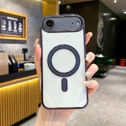 Coque Pour Iphone Air, Imitation Original Magsafe, Protection Tpu Antichoc - Transparent - Noir