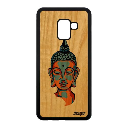 Coque Silicone A8 2018 En Bois Bouddha Portrait Zen Telephone De Samsung Galaxy A8 2018