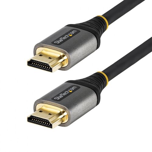StarTech.com Câble HDMI 2.0 Premium Certifié de 50cm - Câble HDMI 4k60hz - Premium High speed - câble HDMI avec Ethernet - HDMI mâle pour HDMI mâle - 50 cm - blindé - gris, noir - passif, support...