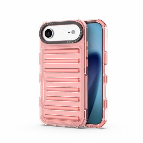 Coque Pour Iphone Air, Protection Haute Transparence Tpu Hybride Pc Avec Airbag - Transparent - Rouge Pêche
