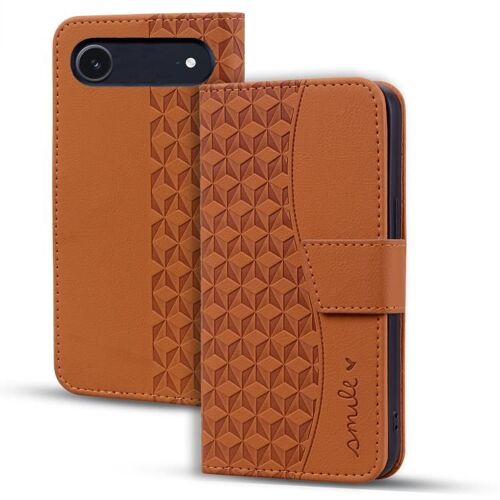 Coque pour iPhone Air, Étui en Cuir avec Boucle en Diamant et Lanière - Business, Élégant - Brun