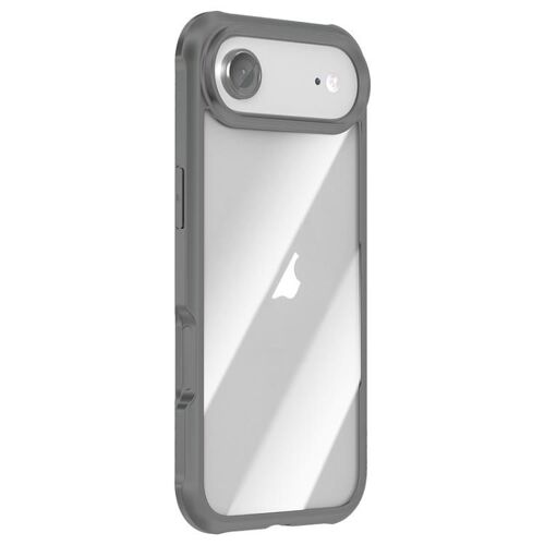 Coque pour iPhone Air, Protection Double-Sided en Verre Plastique, Antichoc et Anti-Rayures - Transparent - Gris