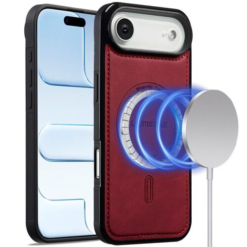 Coque pour iPhone Air, Étui MagSafe Magnétique Série LC.IMEEKE L6 - Protection Antichoc et Anti-Rayures - Rouge