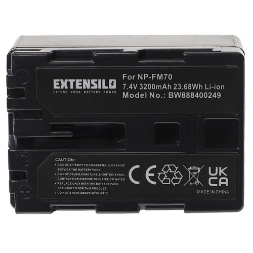 EXTENSILO Batterie compatible avec Sony DCR-TRV33, DCR-TRV330, DCR-TRV33E, DCR-TRV270E, DCR-TRV285E, DCR-TRV30 appareil photo (3200mAh, 7,4V, Li-ion)