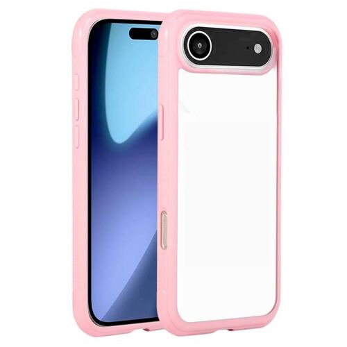 Coque Pour Iphone Air, Protection Transparente En Acrylique Tpu Avec Bords Colorés - Solide - Rose