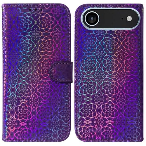 Coque pour iPhone Air, Étui en Cuir Magnétique Coloré avec Boucle - Protection Élégante et Durable - Violet