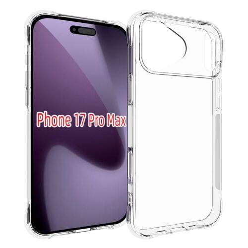 Coque pour iPhone 17 Pro, Protection Antichoc Épaissie Anti-Dérapante avec Gros Trou en TPU -