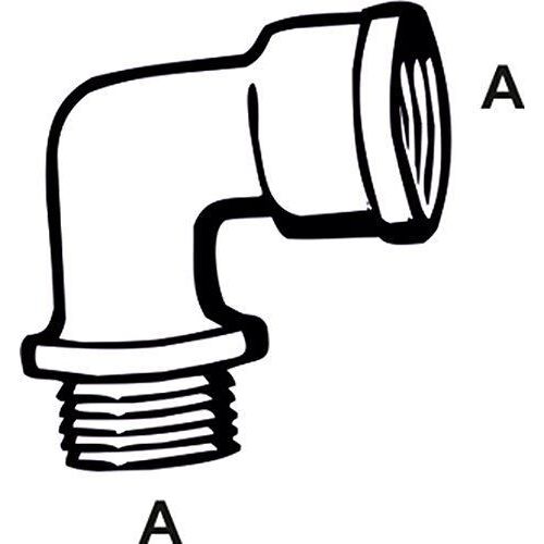 Cornat TEC386101 Coude 1/2'' filetage femelle/mâle
