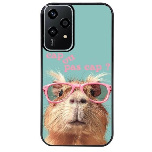 Coque Noire Pour Honor 200 Lite Motif Capybara Lunettes