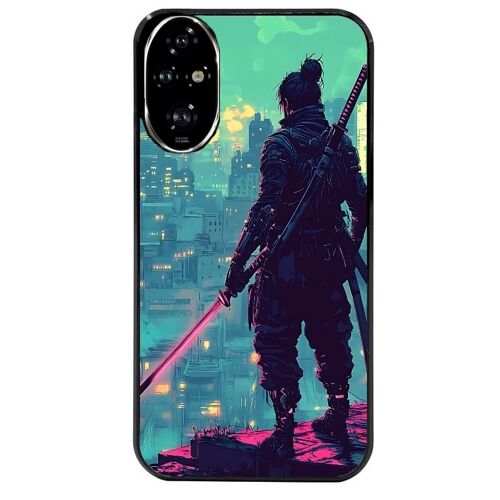 Coque Noire Pour Honor 200 Pro 5g Motif Samourai New York