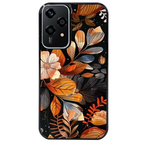 Coque Noire Pour Honor 200 Lite Motif Fleur Automne