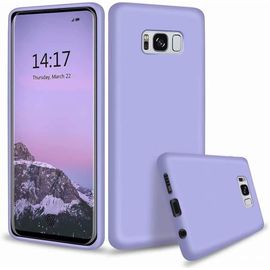 Samsung Galaxy S8 Coque Ultra Mince Liquide Pour Gel Doux Microfibre De Caoutchouc Rayure Protecteur Cas(Bleu Violet)