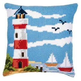 Vervaco, Kit Coussin Point De Croix, Paysage Phare, Multi-Couleurs