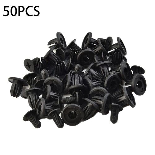 Fixation À Clip Pour Pare-Choc En Plastique Noir, Ensemble De 50 Pièces, Trou De Moulage De 10mm, Moteur De Voiture Universel En Nylon