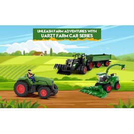 Tracteur Télécommandé À L'échelle 1:24 Avec Fermier Et Lumières - Tracteur Rc Rechargeable