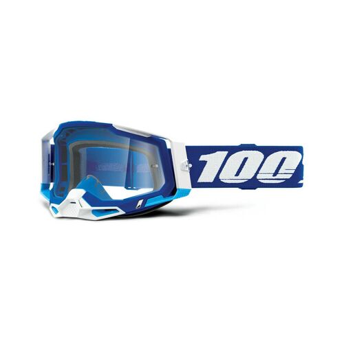 Masque Moto Cross Écran Incolore 100% Racecraft 2 - Bleu / Blanc