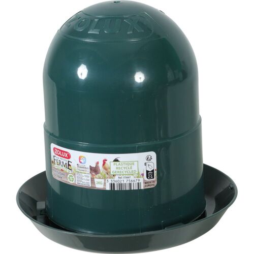 Mangeoire Silo En Plastique Recyclé 2 Kg Vert Pour Basse Cour