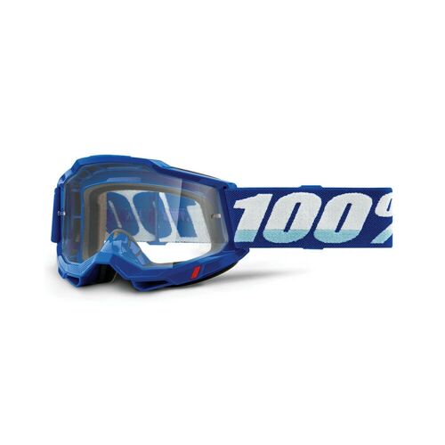 Masque Moto Cross Écran Incolore 100% Accuri 2 - Bleu