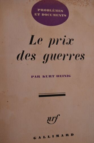 Le Prix Des Guerres.