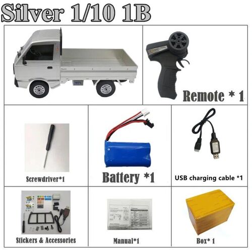 S-1-10 Wpl-1 - Voiture Rc Wpl D12 2wd Améliorée, Jouets Ar Batterie Au Lithium 1000mah, Moteur 260 Haute Performance, Voiture À Dérive Rc Pour Garçons Cadeaux
