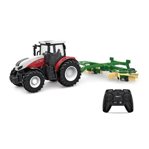 1/24 Rc Tracteur Avec Lumière Led Farmer Engineering Vehicle 2.4g Alliage Tracteur Modèle Camion Farming Simulator Jouet Pour Garçons Enfant Cadeau