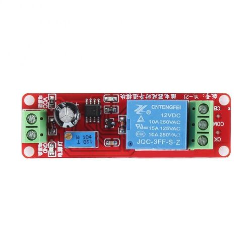 Bouclier de relais de retard 12V DC NE555, panneau de commutation de minuterie, Module réglable 0   10 secondes oscillateur avec indicateur de puissance d'entrée