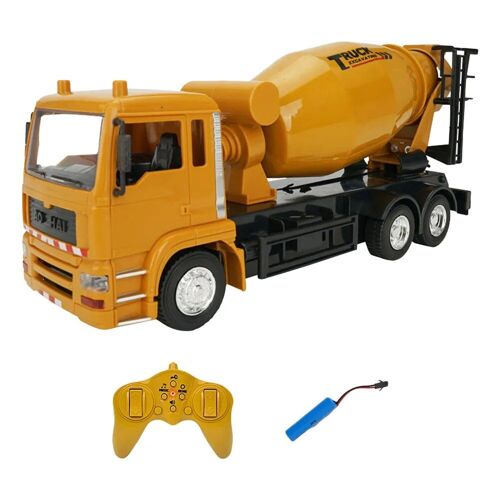 Camion À Benne Rc - Camion À Benne Basculante 10ch Rc, Modèle De Véhicule D'ingénierie, Jouets De Construction Avec Lumières Et Son, Jouets De Loisirs Pour Enfants, Cadeau, 1/24