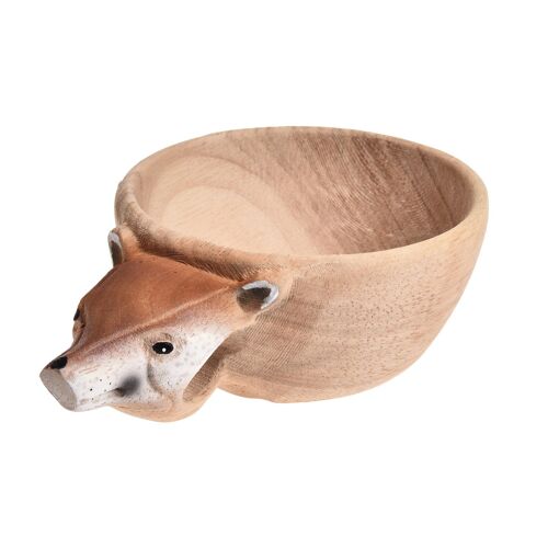 Tasse D'eau En Caoutchouc Et Bois, Tête D'animal Sculptée À La Main, Raton Laveur, Loup, Renard, Sanglier, Marque Stéréo 3d