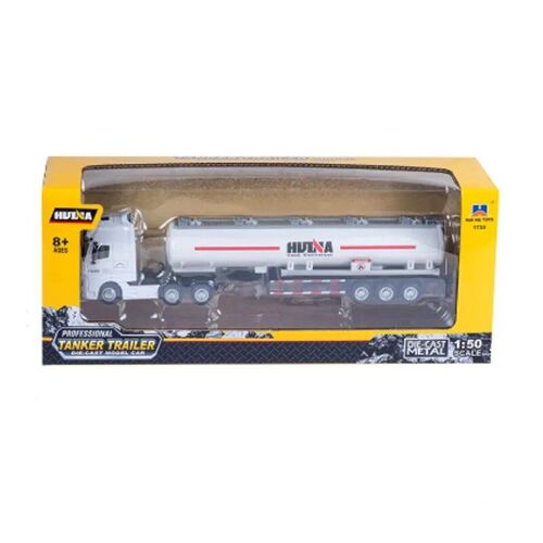 1733 Blanc - Huina-Camion-Citerne Semi-Alliage Pour Enfants, Modèle De Voiture D'ingénierie De Simulation, Jouet À Collectionner Pour Garçon, Ebtoy, 1:50, 1733, Nouveau, 2023