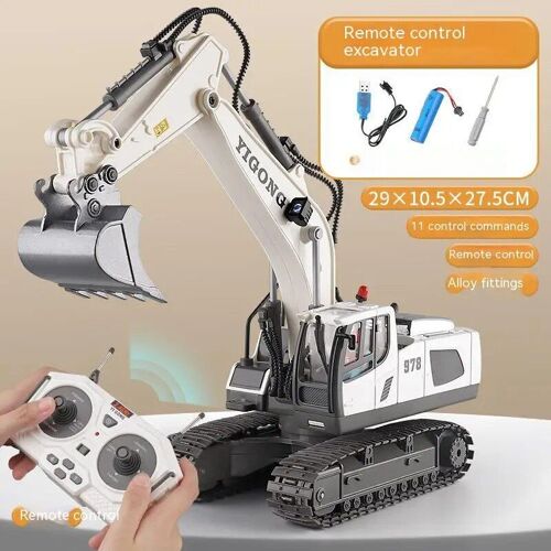 11 Canaux B - Grand Véhicule De Construction Électrique Sans Fil Pour Enfants, Simulation Extérieure, Excavation, Jouets Transfrontaliers, Rc Eb2.4 G