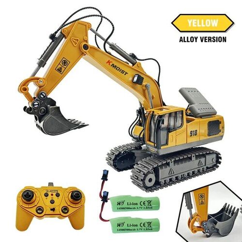 Alloy Yellow 2b - Camion De Voiture Télécommandé Pour Garçons, Chargeur Rcm, Tracteur Rc, Tombereau, Cadeaux Pour La Journée Des Enfants, Ebtruck