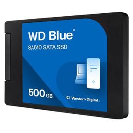 WD Blue SA510 WDS500G3B0A-00AXR0 - SSD - 500 Go - interne - 2.5" - SATA 6Gb/s - bleu