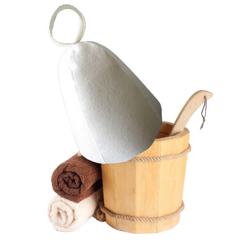 Chapeau De Sauna En Feutre De Laine, Casquette Banya Russe Brodée Pour La Douche, Fourniture De Salle De Bain 
