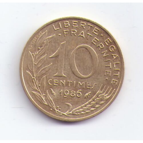 Pièce De 10 Centimes De Franc 1986