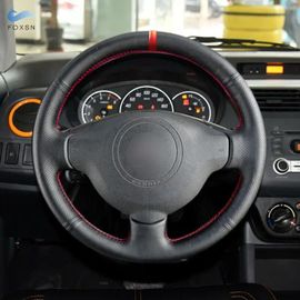 Couverture De Volant De Voiture Avec Bande Rouge, En Cuir Noir, Pour Peugeot 207 Expert 2008 ? 2014 Citroën Berlingo Jumpy 2009 ? 2016