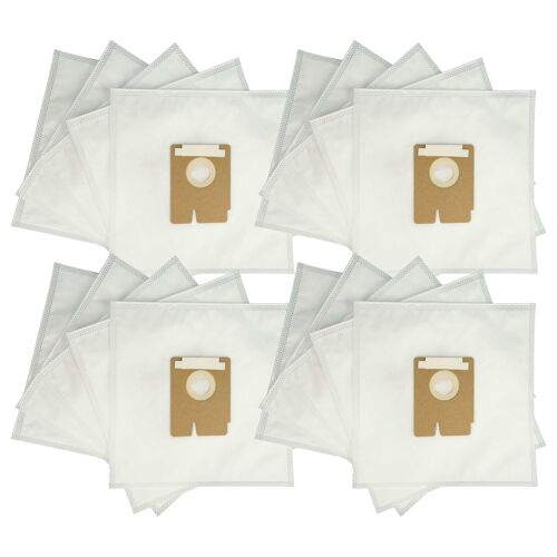 vhbw 20x Sacs compatible avec Omega BSS 13, BSS 14, BSS 17, Buggy 1200e aspirateur - microfibre non tissée, 27,6cm x 26,6cm blanc