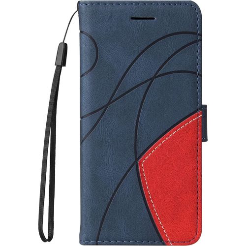 Coque Pour Oppo A53 4g/A53s Clapet A Rabat [3 Porte Carte] [Magnetique] Flip Cuir Case 3d Motif Dr?Le Bumper Pu Kickstand Cover - Bleu