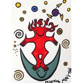 Federica Matta Personnage Rouge 1992 Sérigraphie