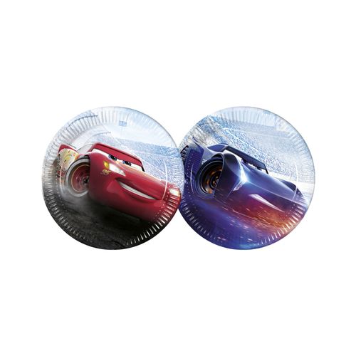 8 Assiettes En Carton 23cm Cars 3 Flash Mcqueen Et Jackson Storm Taille Unique